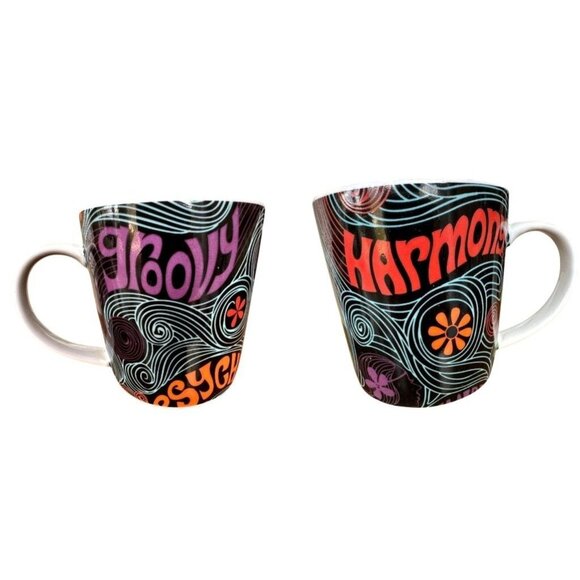 Tea for One Tea Pot Cup Set Stackable Bohemian Harmony Peace Gift Hippie Boxed - Picture 6 of 12